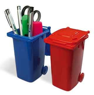 Plastic miniature MINI-Wheelie bins from Weber GmbH